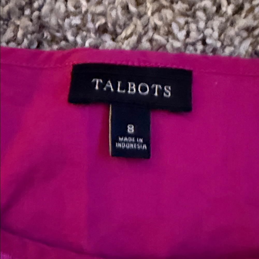 Talbots Fuchsia Textured Tank Top - Picture 3 of 6